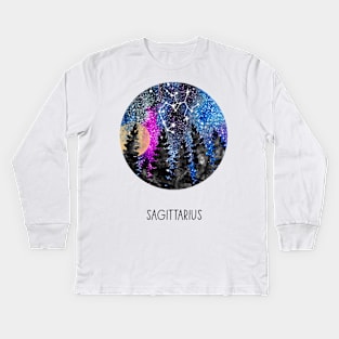 Sagittarius constellation, Sagittarius Kids Long Sleeve T-Shirt